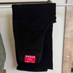 SPANX Black Wide Leg Corduroy Pants
